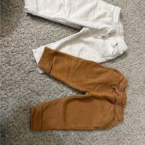 Cat & Jack White and Brown Sweatpants Set